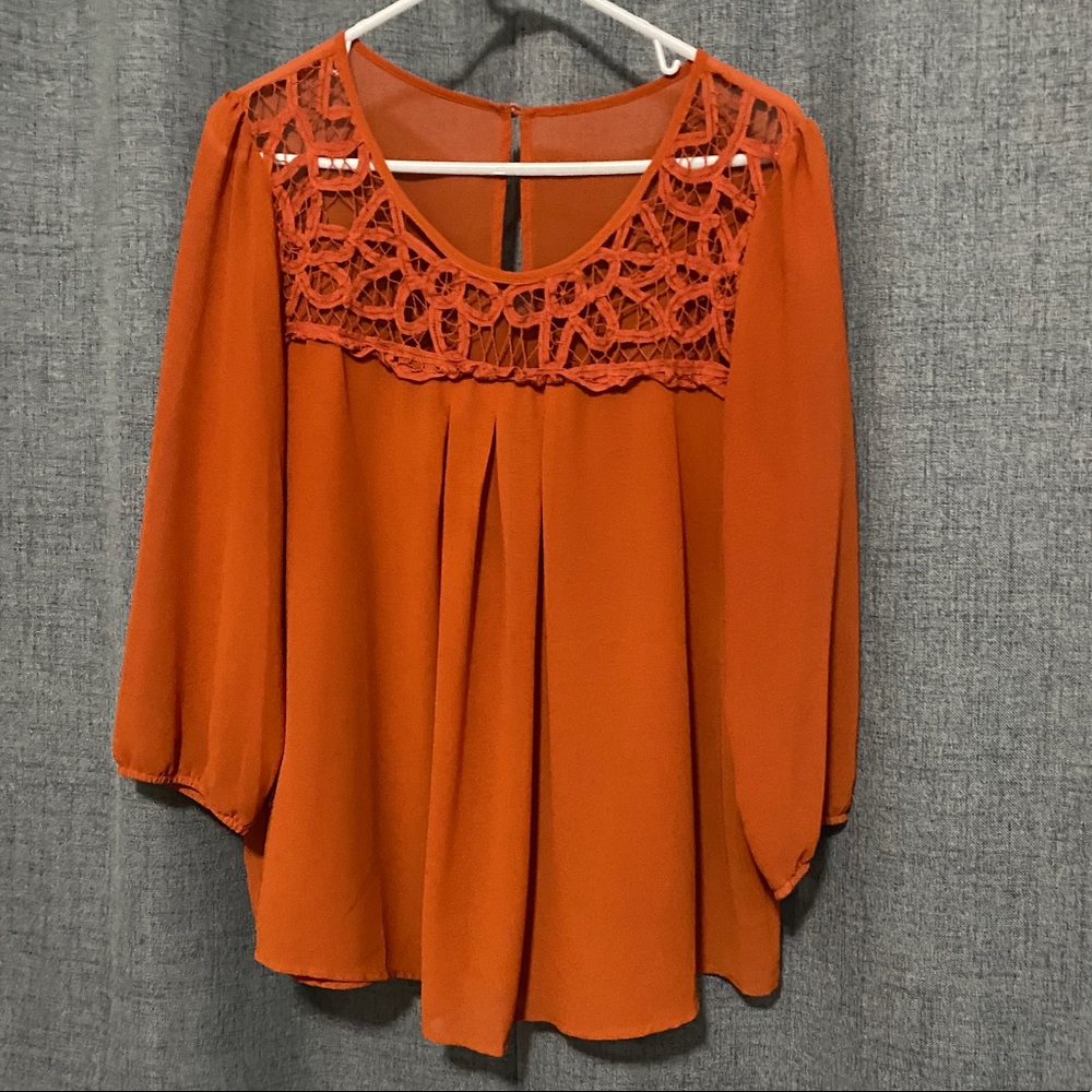 Orange Fall Blouse